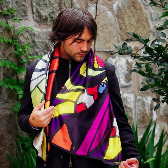 Luxurious small-batch custom satin garment scarf/ dress/ wrap. - Picture 4 of 10